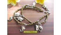 Golden Beads Charm Anklet Animal Ornaments